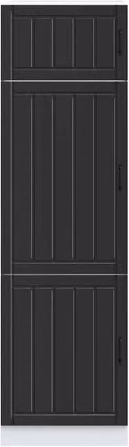 Berkfield Home Lucca Black Kitchen Cupboard in Engineered Wood W/D/H: 60 x 20 x 207 cm