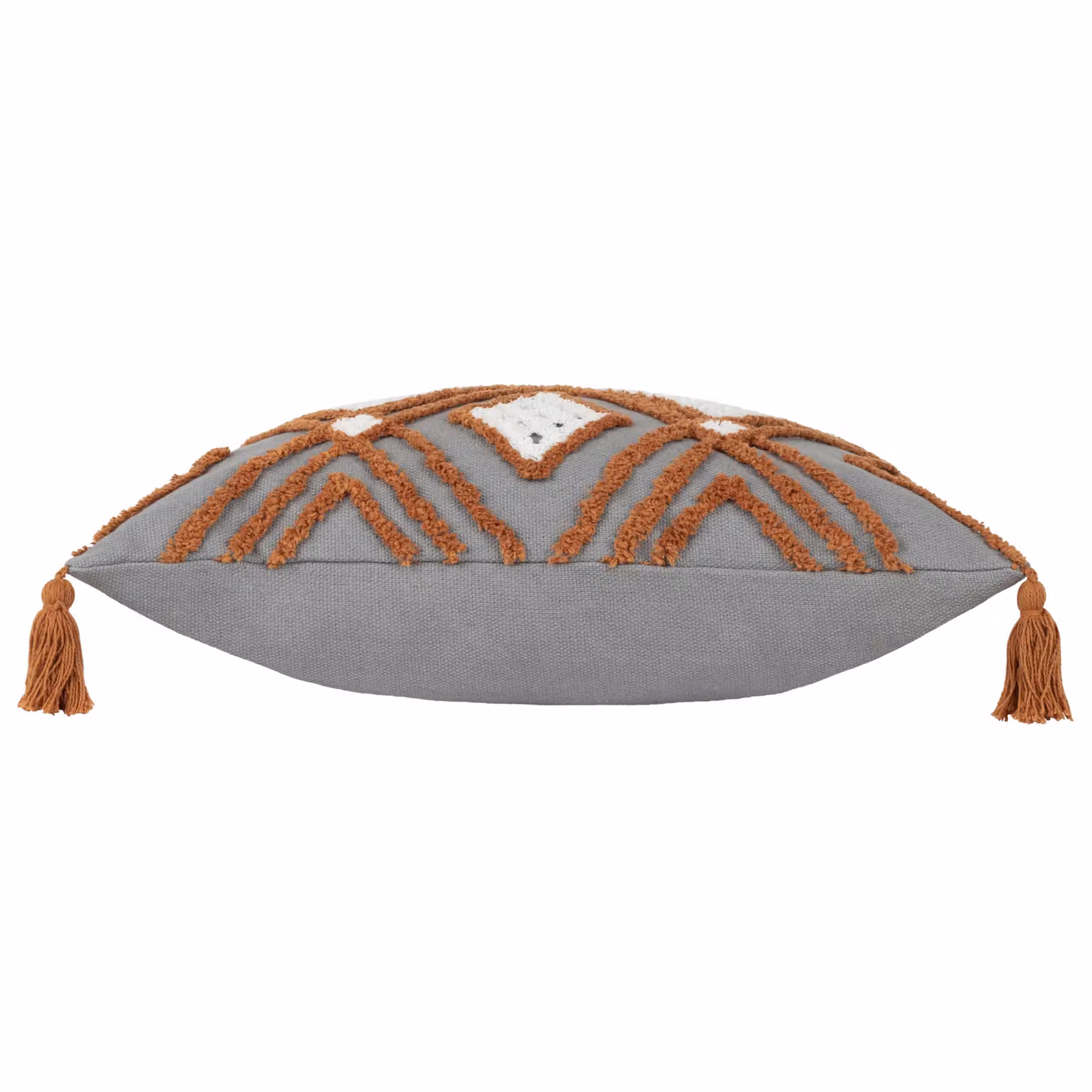 Riva Home Aquene Diamond Tufted Geometric Cotton Tassel Cushion, W/D/H: 50 x 50 x 50 cm – 3
