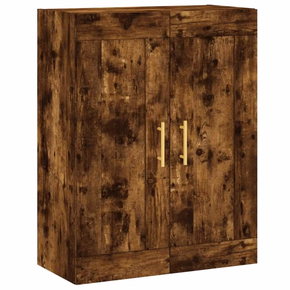 Berkfield Home Wall Mounted Cabinets, 2 Piece Set in Smoked Oak Brown Engineered Wood – 4