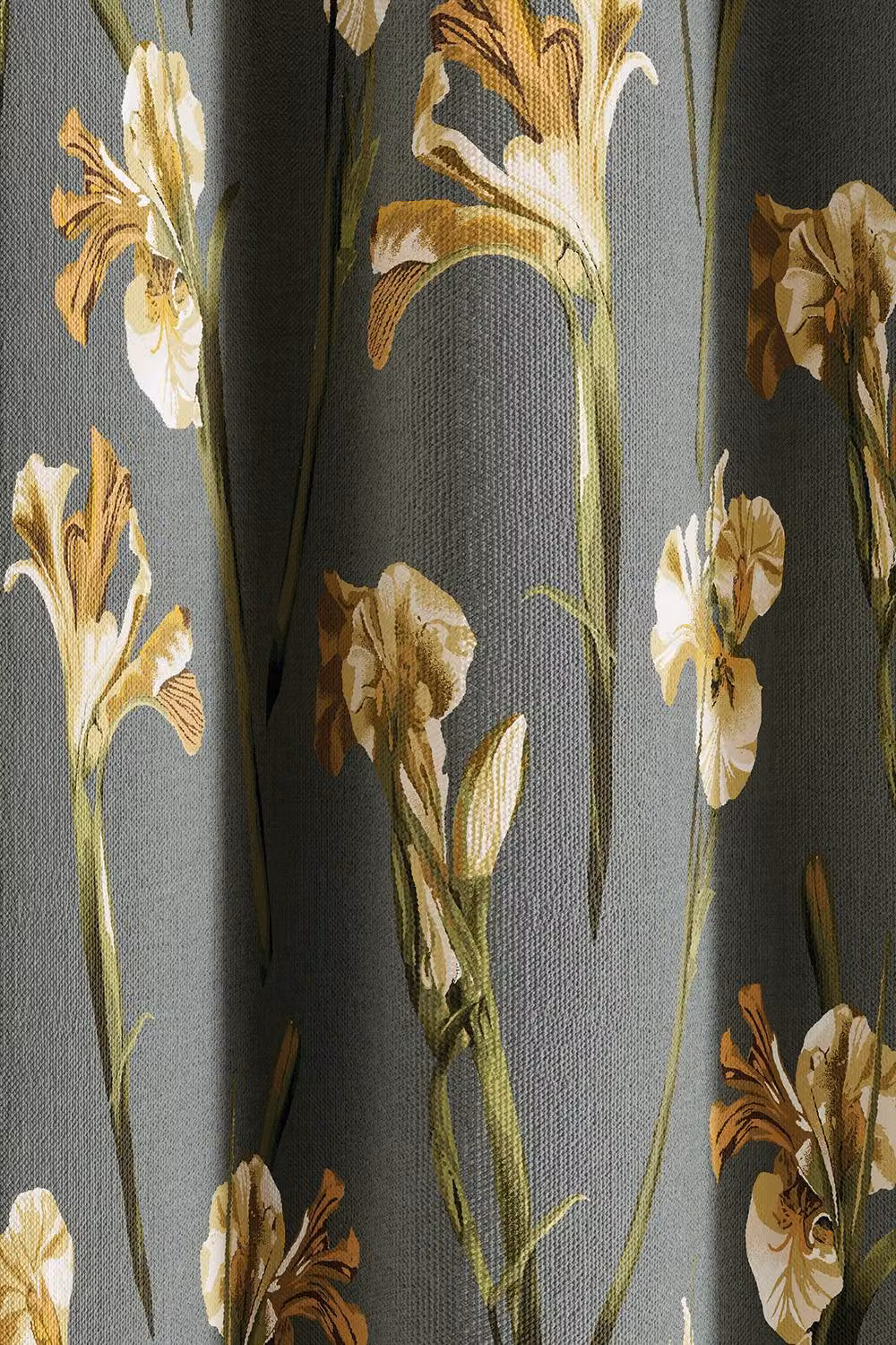 Ted Baker Wild Iris Floral Opaque Lined Curtains in Charcoal Grey, Width: 167.64 cm, Drop: 137.16 cm – 5