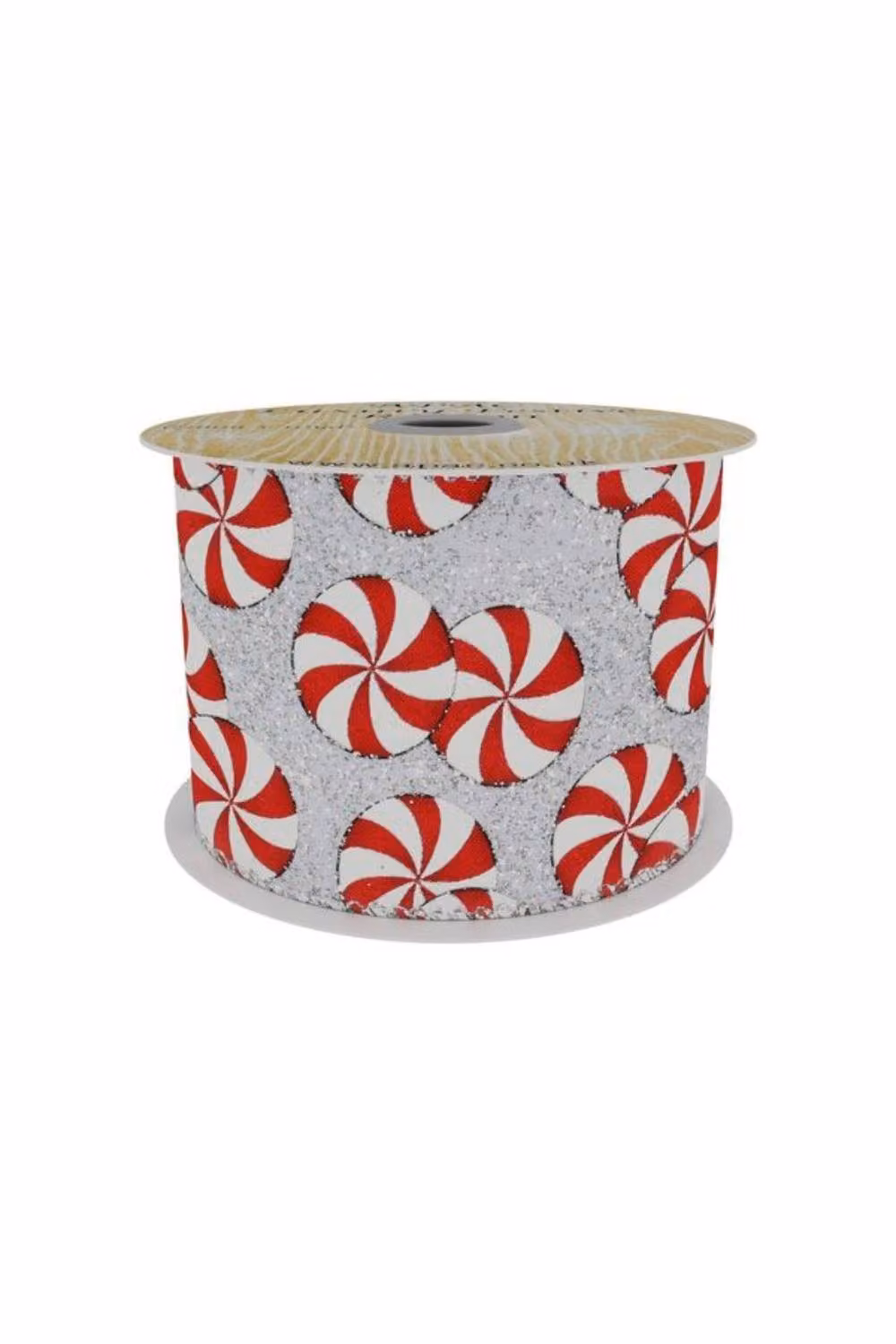 KDMD Silver Ribbon with Candy Circle Print, 9m – 2