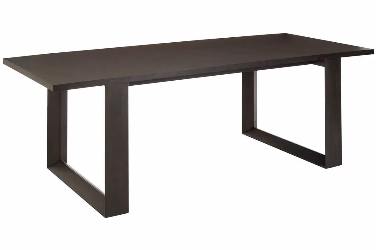 Orsina Modern Rectangular Dining Table with Oak Veneer Top in Black – 2