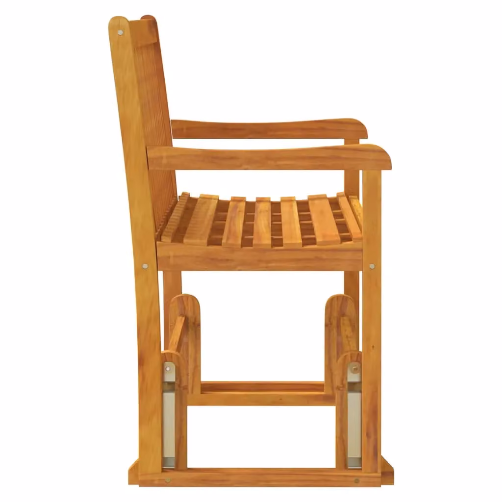 Berkfield Home Classic Garden Swing Bench in Brown Solid Oiled Acacia Wood, Width: 110 cm – 3
