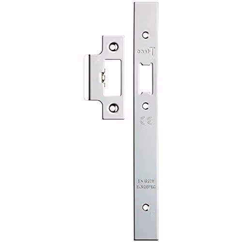 Loops Forend Strike and Fixing Plate Pack in Silver Stainless Steel for DIN Security Latches