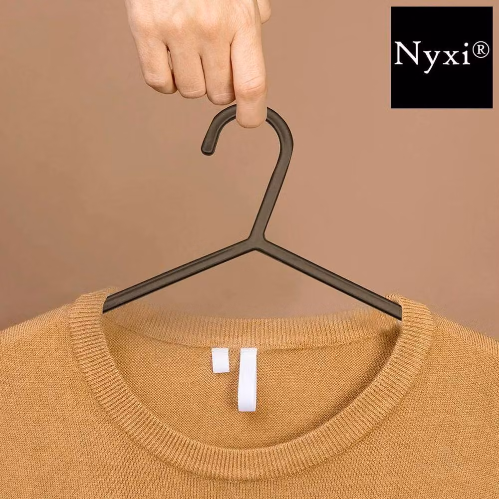 EONLION 50 Pack Heavy Duty Black Coated Steel Space Saving Coat Hangers, Width: 50 cm – 4