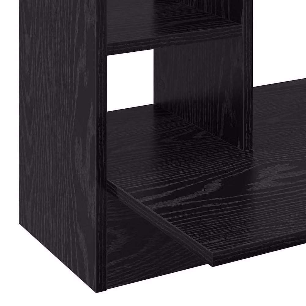 Berkfield Home Black Oak Wall-Mounted Floating Writing Desk, W/D/H: 105 x 48 x 75 cm – 6
