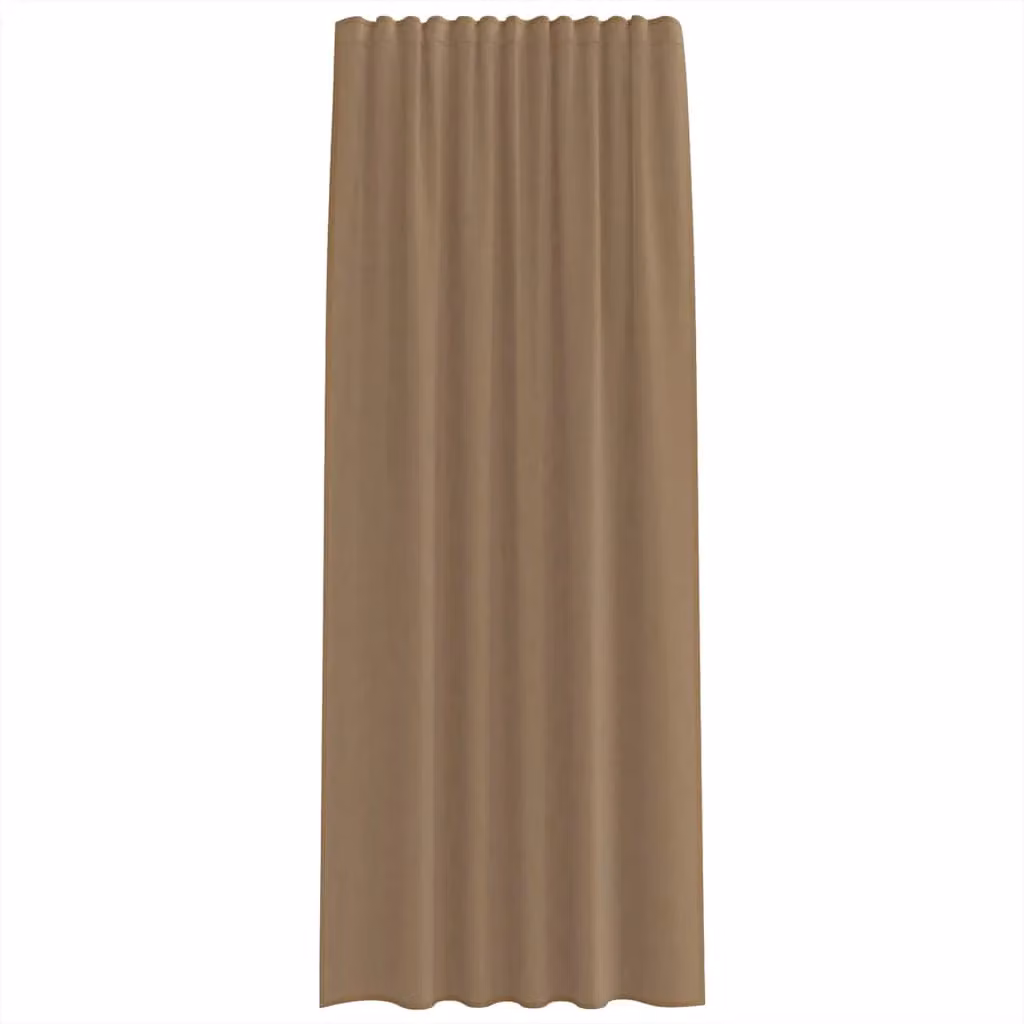 Berkfield Home Plain Transparent Voile Fabric Curtains with Rod Pockets, 2 Pack, Brown – 3