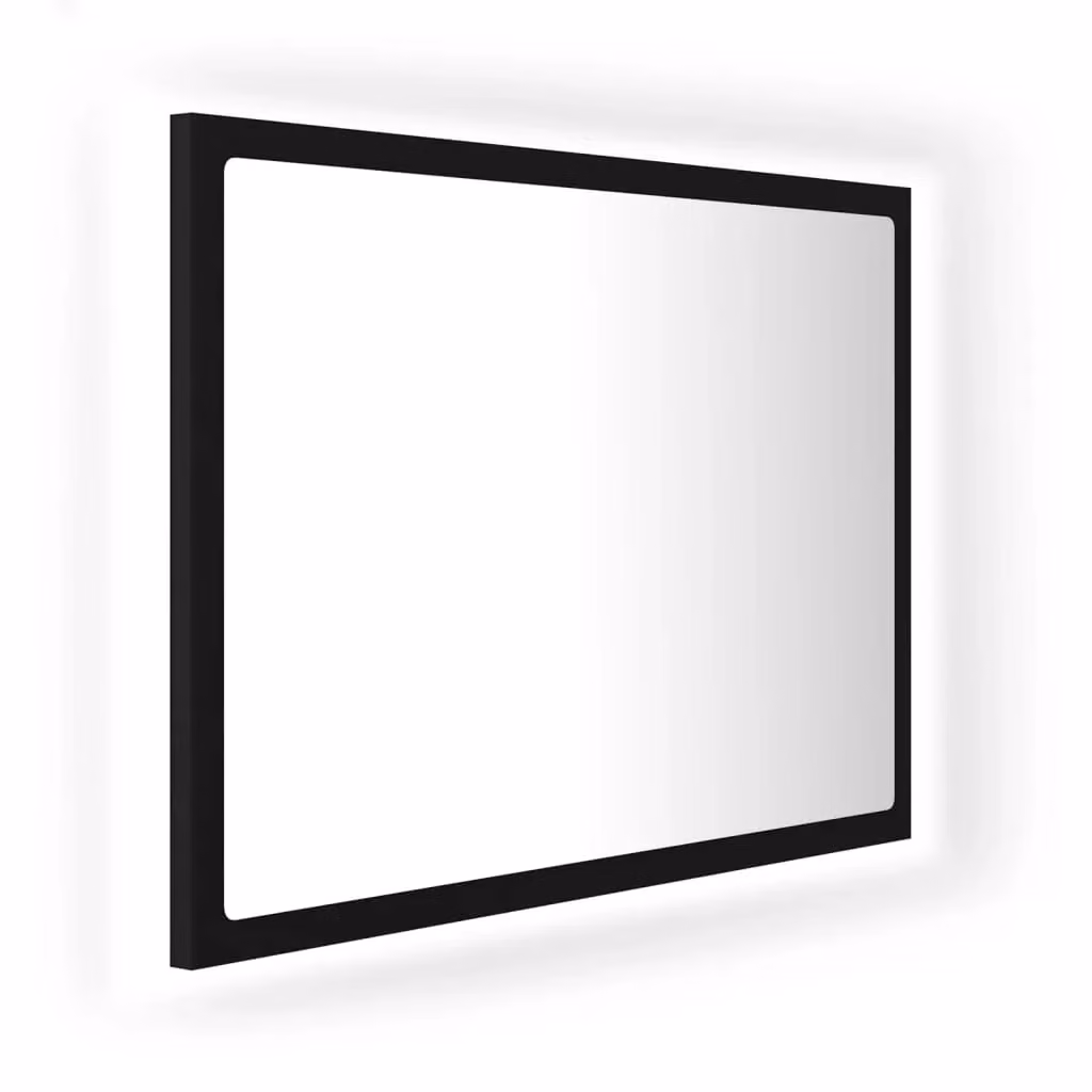 Berkfield Home LED Bathroom Wall Mirror, Black, W/D/H: 60 x 8.5 x 37 cm – 2
