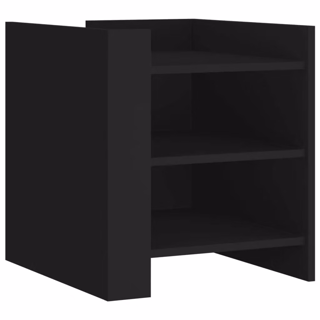 Berkfield Home Black Bedside Cabinet in MDF, W/D/H: 45 x 50 x 50 cm – 2
