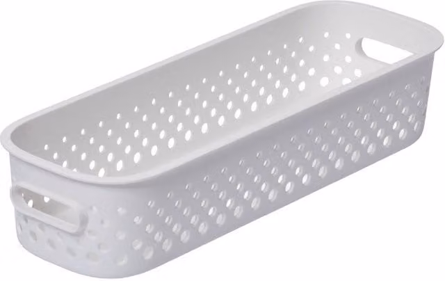 SmartStore Essence Slim Sea Salt Storage Tray Basket in White, 1.3 l