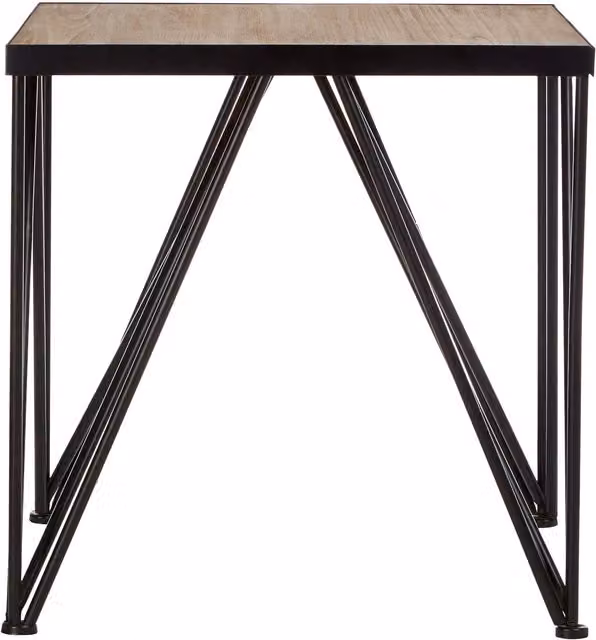 Orsina Square Industrial Side Table by Interiors by Premier in Brown and Black – 1