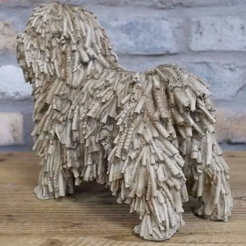 Gifts Direct 2 U Beige Komondor Puli Dog Figurine Resin Ornament – 2