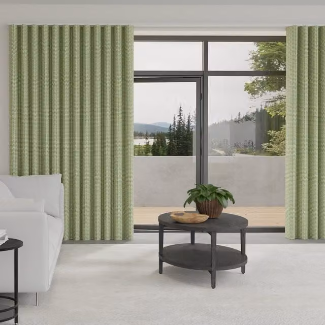 Orla Kiely Tiny Stem Made to Measure Blackout Wave Curtain in Green