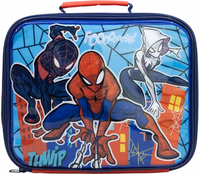 Spider Man Insulated Fabric Lunch Bag in Blue – 1