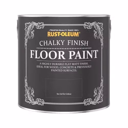 Rust-Oleum Water-Based Matt Floor Paint in Grey, 2.5L – 3