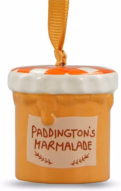 Paddington Bear Ceramic Hanging Christmas Decoration in Orange – 1