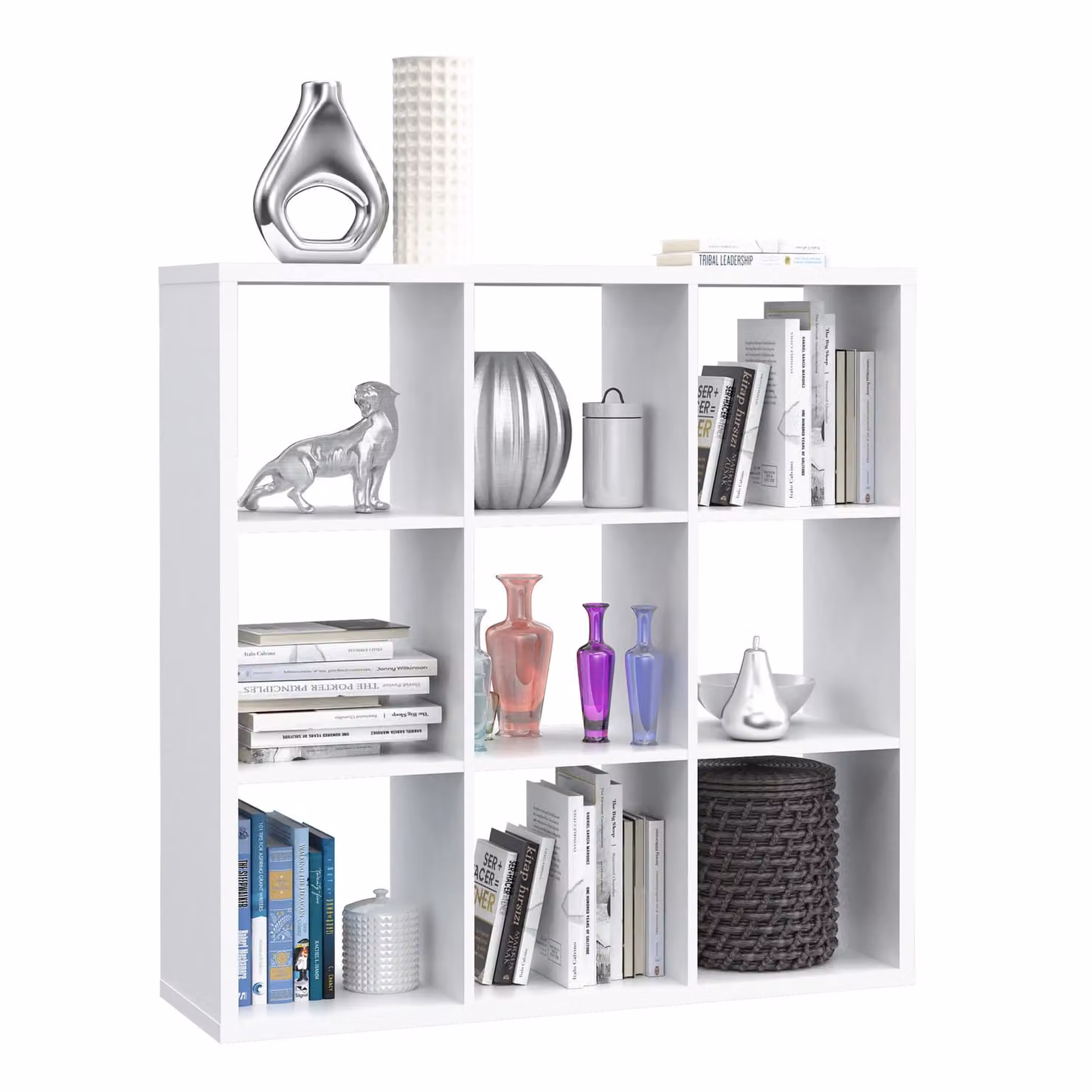 Furniture To Go Mauro 3x3 Cube Storage Unit in White – 3