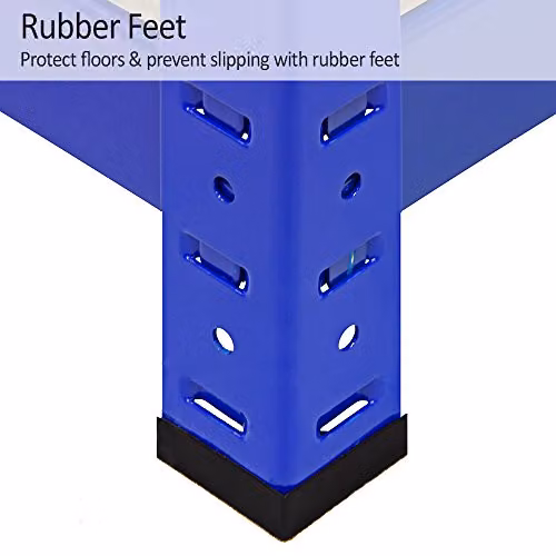 Monstershop T-Rax Pack of 3 Heavy Duty Garage Shelving Units, Blue Steel with MDF Shelves, H 180 x W 120 x D 45 cm – 5