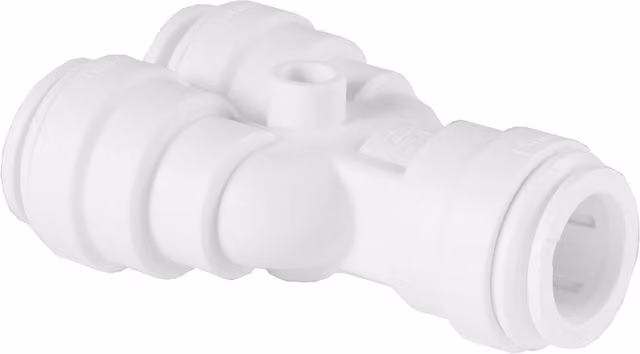 John Guest 15mm Two Way Divider Y Connector Push Fit Pipe Fitting, White, Pack of 2