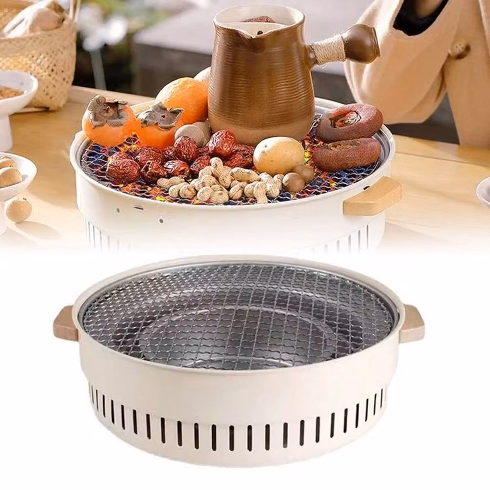 Havendro Beige Stainless Steel Tabletop Charcoal BBQ Grill for Garden, Picnic and Camping – 3