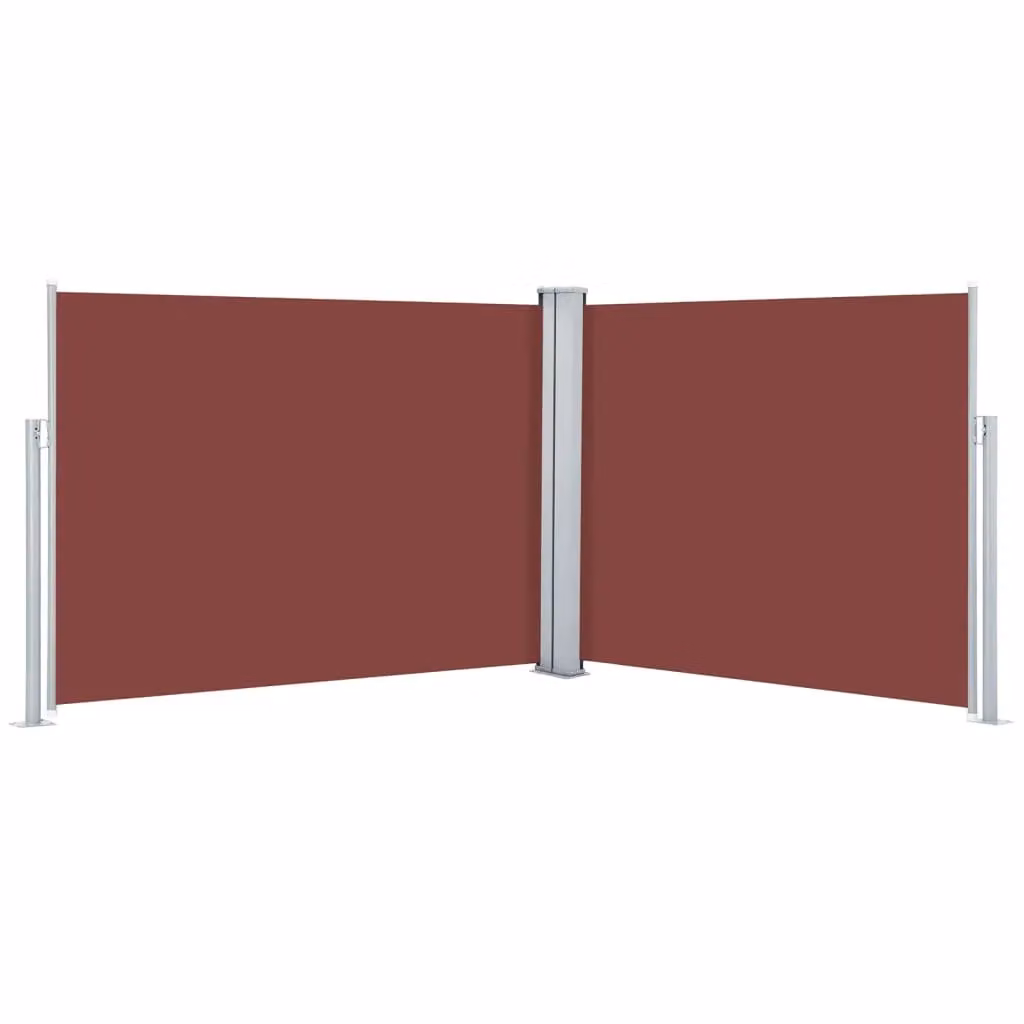 Berkfield Home Retractable Single Roller Side Awning in Brown, W/H: 140 x 1000 cm – 2