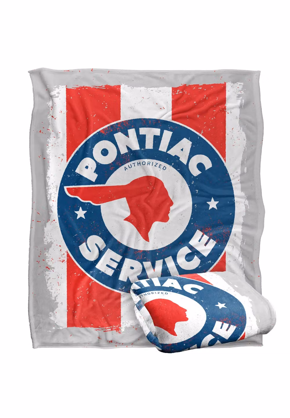 General Motors Pontiac Service Retro Silky Touch Super Soft Throw Blanket, White and Multicolour, W: 152 cm, D: 127 cm – 2