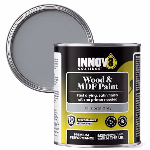 INNOV8 COATINGS Wood and MDF Paint in Balmoral Grey, 250 ml, Satin Finish – 1