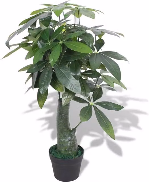 Berkfield Home Artificial Fortune Tree Plant with Pot, Green, Height: 85 cm – 1