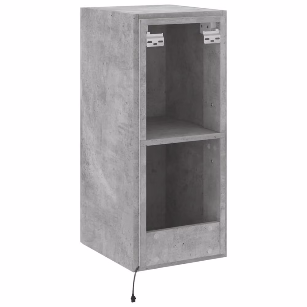 Berkfield Home TV Wall Cabinet with LED Lights in Concrete Grey, W/D/H: 30.5 x 35 x 70 cm – 4