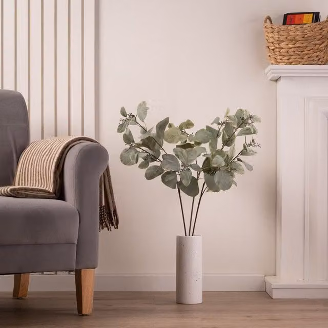 Scottish Everlastings Ltd Eucalyptus Spray Pack of 3 in Green, Height: 84 cm