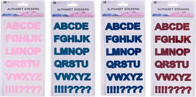 Art Studio Multicolour Alphabet Sticker Sheet for Children