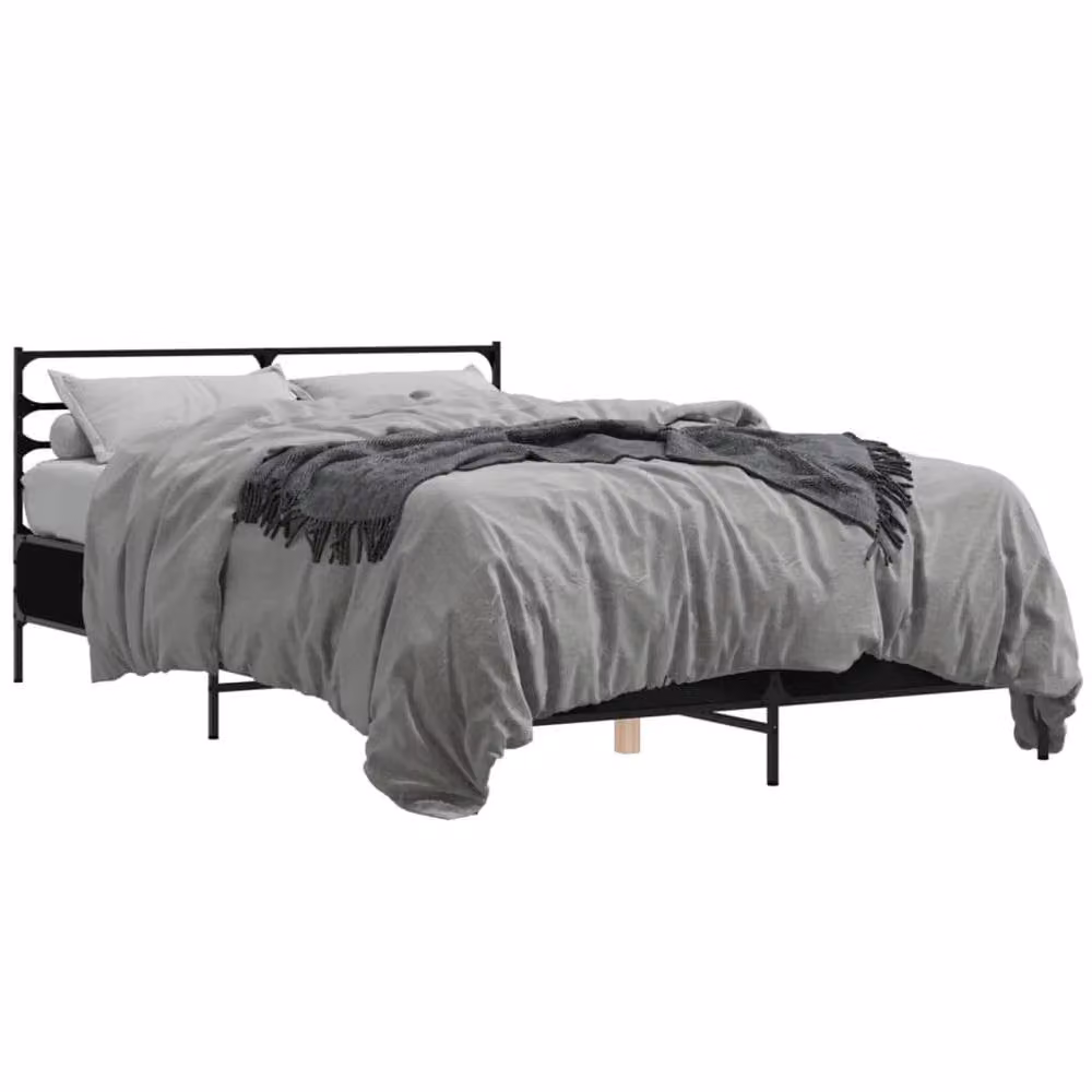 Berkfield Home Durable Bed Frame in Black, W/D/H: 120 x 200 x 74 cm – 3