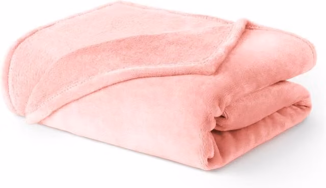LIVIVO Ultra Soft Flannel Fleece Throw Blanket in Pink, W/D/H: 220 x 240 cm – 1