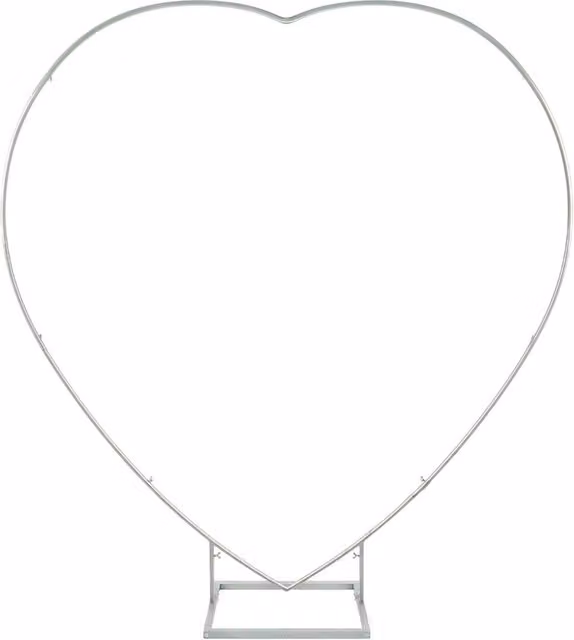 Neel Blue Heart Metal Balloon Arch Stand Party Decoration in White, Height: 200 cm – 1