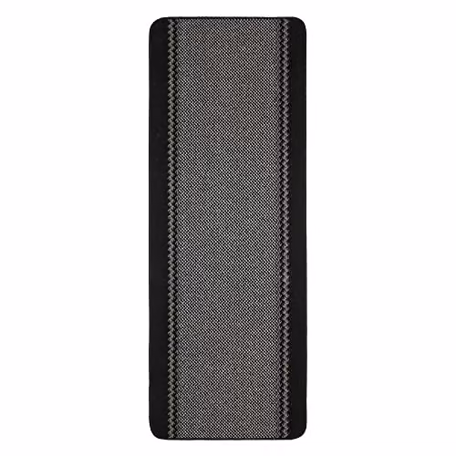 THE RUGS Machine Washable Bordered Design Area Rug, Black, W: 150 cm, D: 100 cm