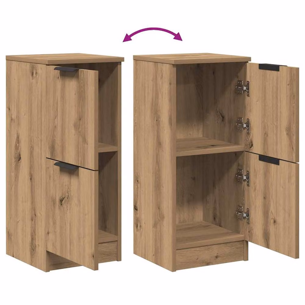Berkfield Home Artisan Oak Sideboard in Brown, W/D/H: 30 x 30 x 70 cm – 3