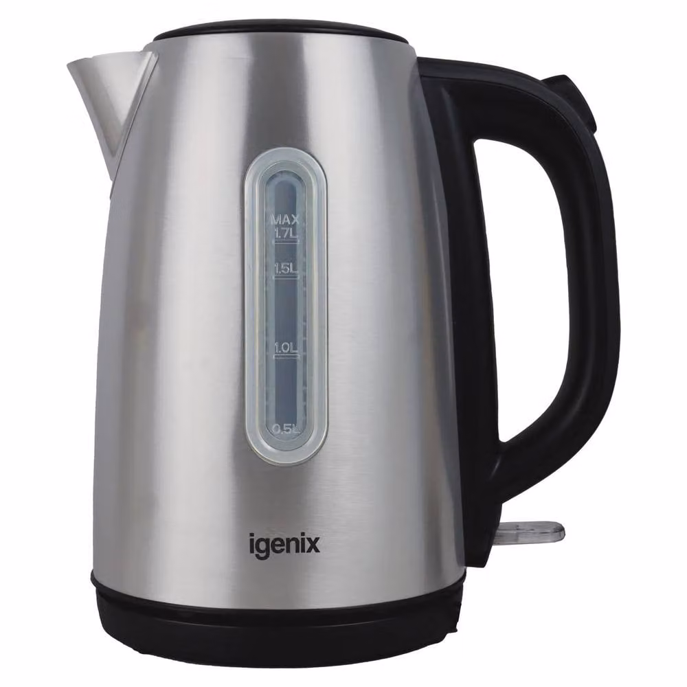 Igenix Cordless Electric Stainless Steel Jug Kettle, 1.7L, Silver – 2