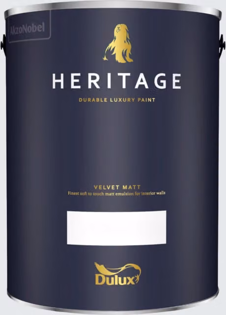 Dulux Trade Heritage Matt Paint in Chalk White, 5 l