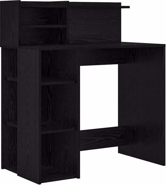 Berkfield Home Modern Writing Desk with Storage in Black Oak, W/D/H: 90 x 48 x 101.5 cm – 1