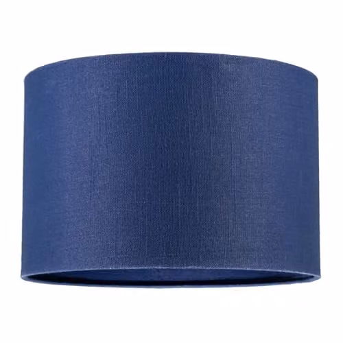 Happy Homewares Blue Textured Fabric Circular Lamp Shade W/D/H: 30 x 30 x 20 cm