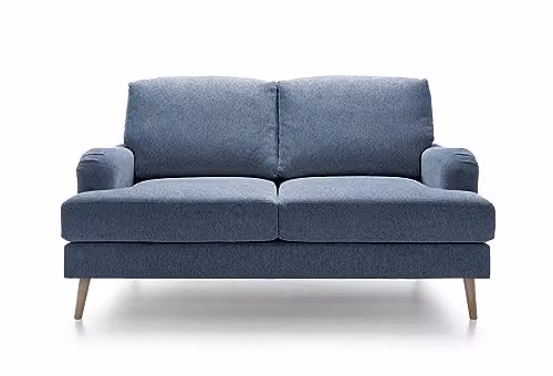 Abakus Direct Harper 2 Seater Sofa in Blue Smart Chenille Fabric – 1