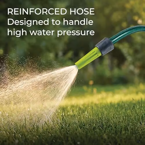 St Helens Home & Garden Green Hosepipe Kit with 15m Reinforced Hosepipe and Connectors – 4