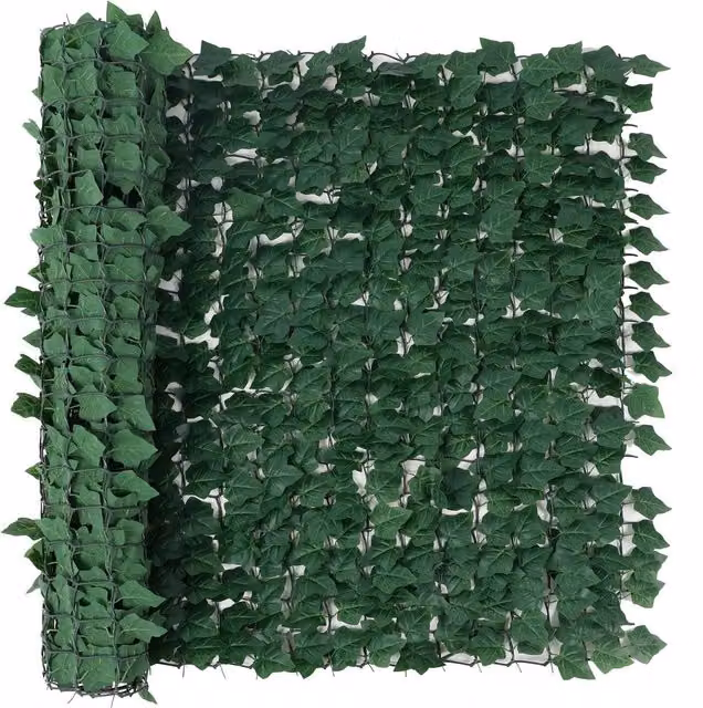 True Products Semi-Transparent Artificial Ivy Leaf Hedge Garden Fence Screen, Green