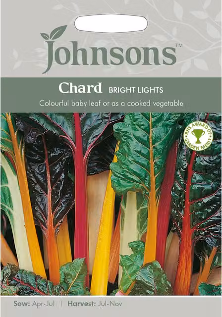 Johnsons Bright Lights Multicolour Chard Vegetable Seeds