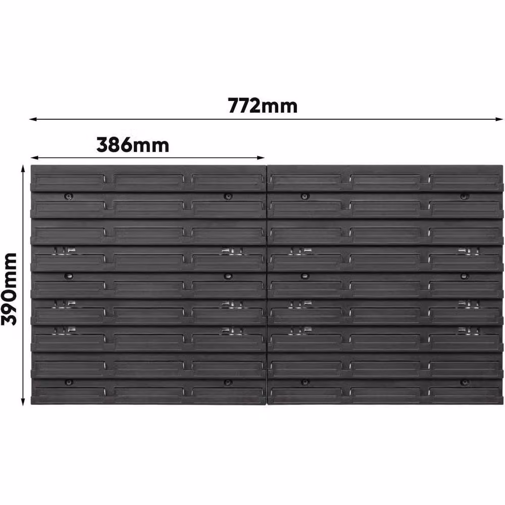 Havendro Wall Mounted Multicolour and Black Tool Peg Board W: 77.2 cm, H: 39.0 cm – 1