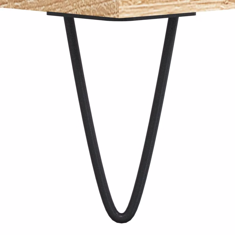 Berkfield Home Modern Square Coffee Table in Sonoma Oak, Light Brown, W: 55 cm, D: 55 cm, H: 36.5 cm – 3