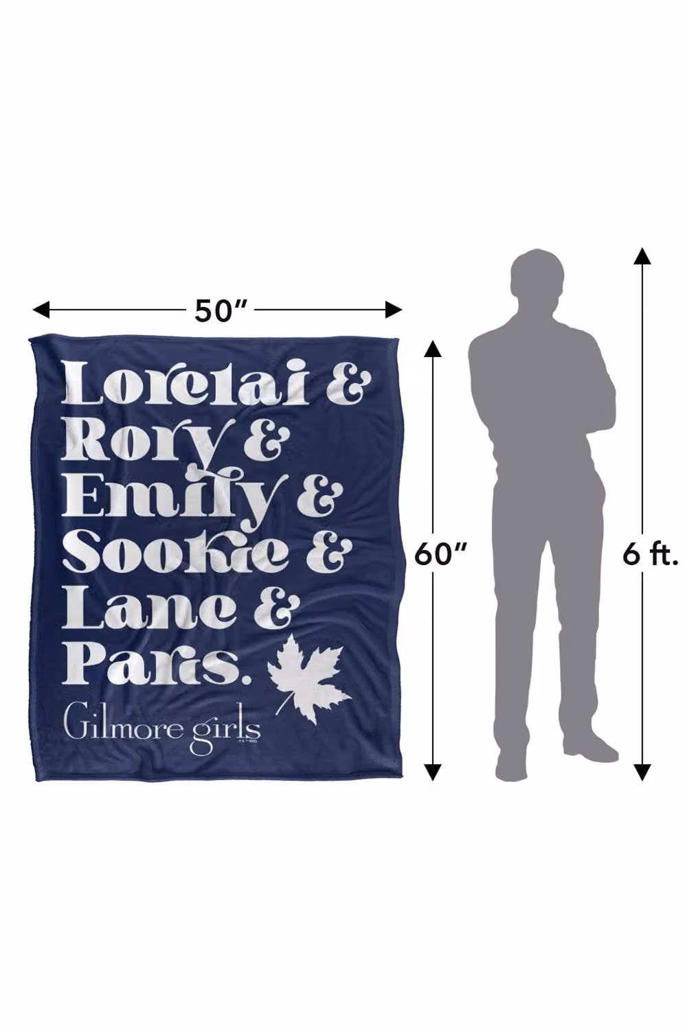Warner Bros. Gilmore Girls Name List Super Soft Fleece Throw Blanket, Multicolour – 8