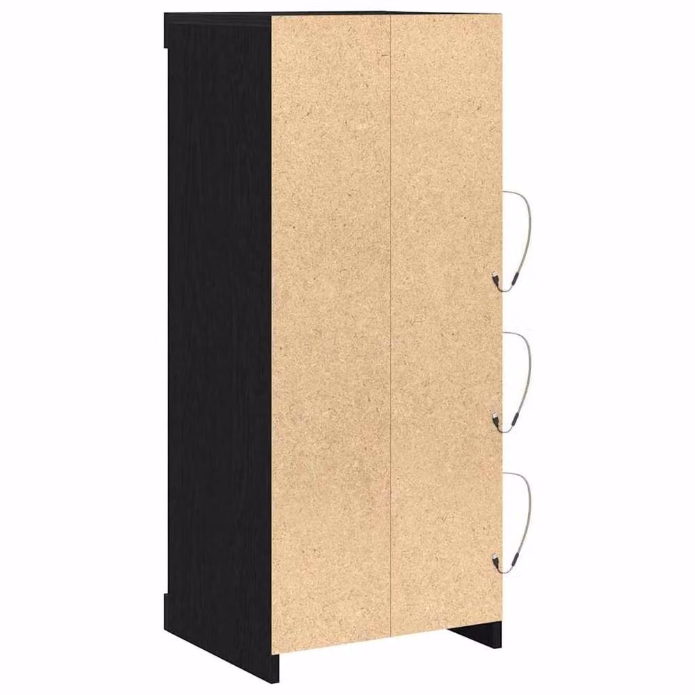 Berkfield Home Modern Black Oak Sideboard with Integrated LED Lights W: 41 cm, D: 37 cm, H: 100 cm – 6