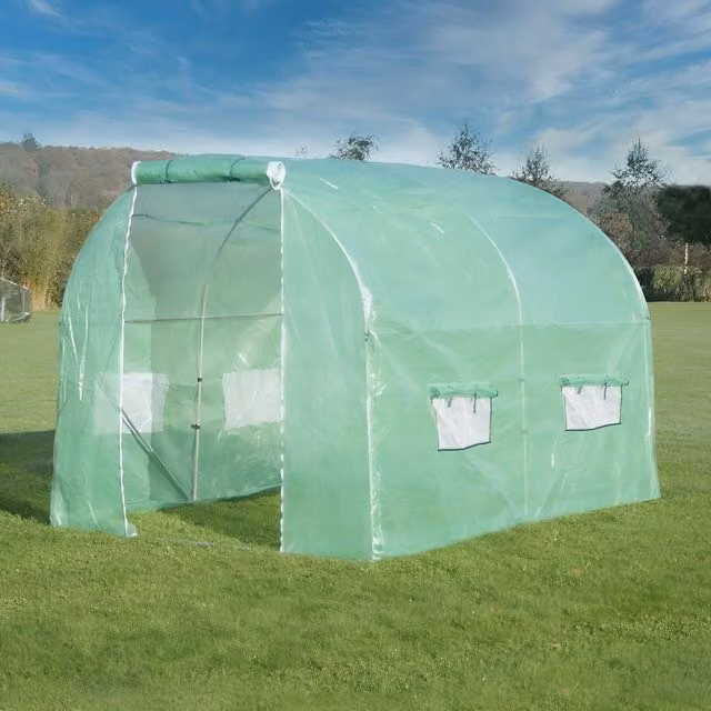 Primrose Premium Green Polytunnel with Galvanised Steel Frame, W: 300 cm, D: 200 cm – 1