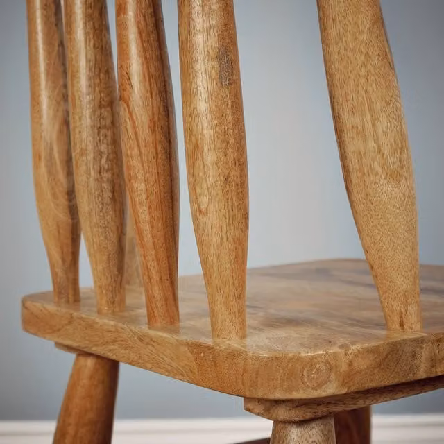 Elm Home And Garden Scandinavian Mango Wood Dining Chair in Brown